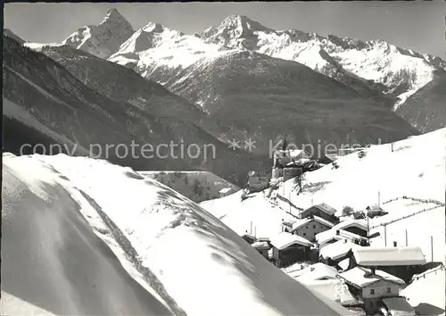 Wiesen Albula mit Tinzenhorn und Piz Michel Kat. Wiesen