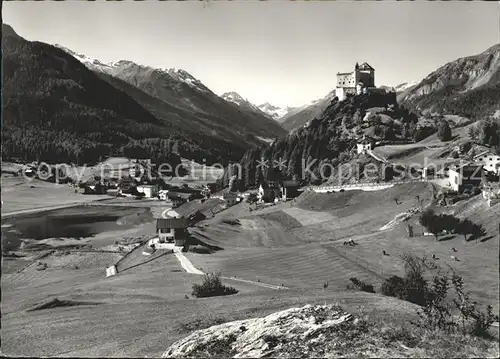 Tarasp Schloss Tarasp mit Fontana Kat. Tarasp