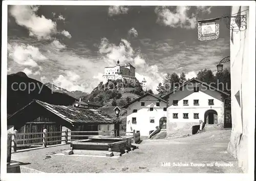 Tarasp Schloss Tarasp mit Sparsels Kat. Tarasp