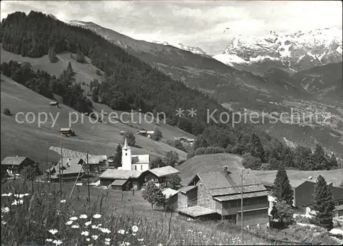 Valzeina mit Falknis Vilan und Schesaplana Kat. Valzeina