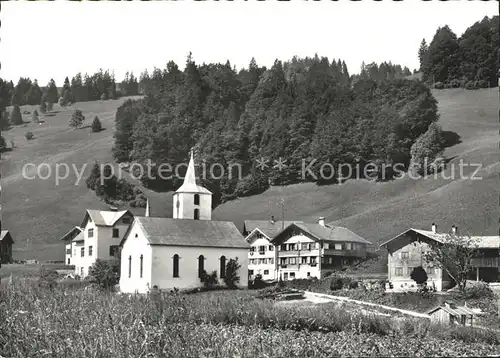 Valzeina Ortsansicht Kirche Kat. Valzeina