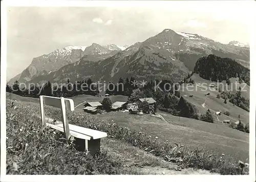 Valzeina Flueeli mit Falknis und Vilan Kat. Valzeina