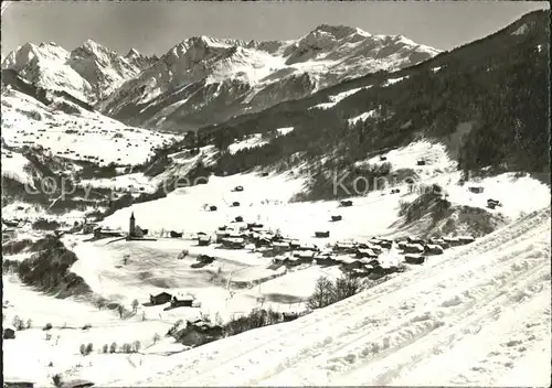 Serneus Dorf mit Gatschiefer Kat. Serneus