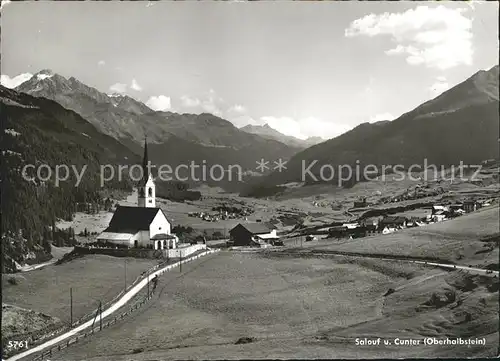 Salouf Graubuenden Ortsblick mit Kirche Kat. Salouf