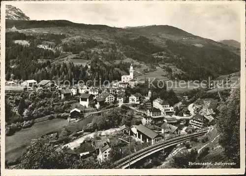 Tiefencastel mit Posthotel Julier Kat. Tiefencastel