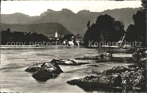 Olten Uferpartie an der Aare Kat. Olten