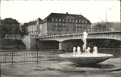 Olten Neue Bahnbruecke Aaare Brunnen Kat. Olten