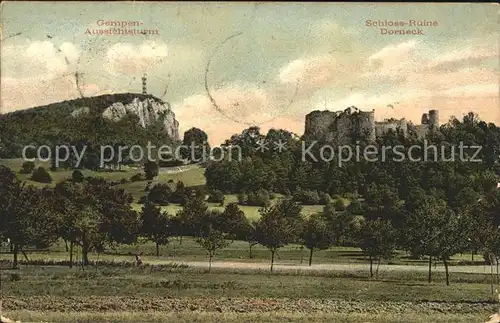 Gempen Aussichtsturm Schlossruine Dorneck Kat. Gempen