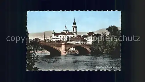 Solothurn Roetibruecke Aaare Kathedrale Kat. Solothurn