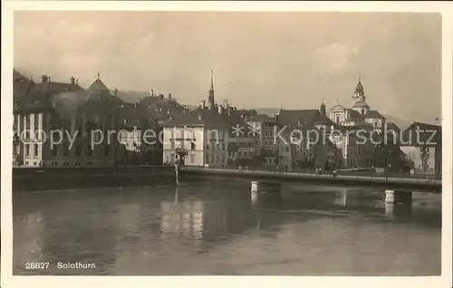 Solothurn Aaare Bruecke Kat. Solothurn