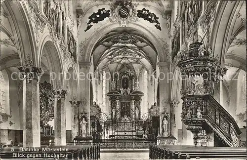 Mariastein SO Basilika Hochaltar Kanzel Fresken Kat. Mariastein