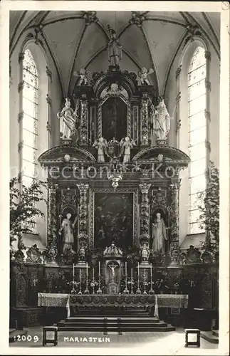 Mariastein SO Inneres der Kirche Hochaltar Kat. Mariastein