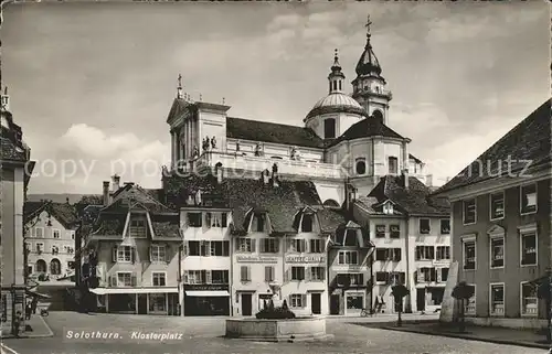 Solothurn Klosterplatz Brunnen Kathedrale Kat. Solothurn