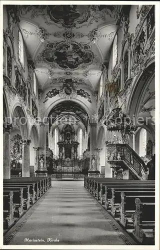 Mariastein SO Basilika Inneres der Kirche Kanzel Fresken Kat. Mariastein