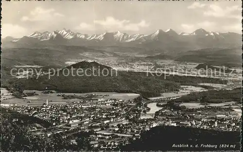 Olten Ausblick vom Kurhaus Frohburg Alpenpanorama Kat. Olten