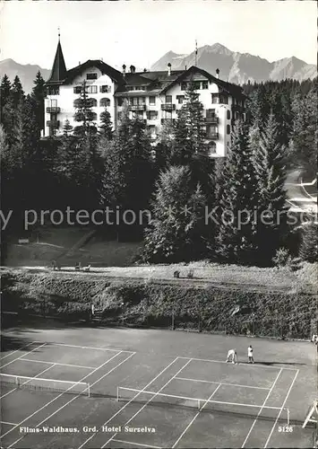 Flims Waldhaus Grand Hotel Surselva Tennisplatz Kat. Flims Waldhaus