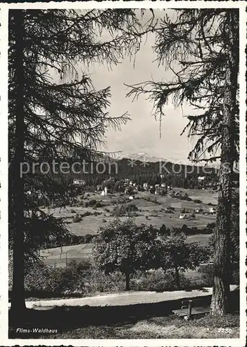 Flims Waldhaus Gesamtansicht mit Alpenpanorama Kat. Flims Waldhaus