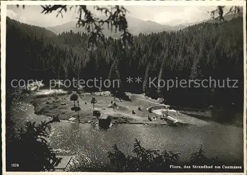 Flims Waldhaus Strandbad am Caumasee Kat. Flims Waldhaus