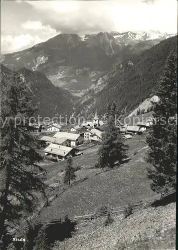 Stuls Gesamtansicht mit Alpenpanorama Kat. Stuls