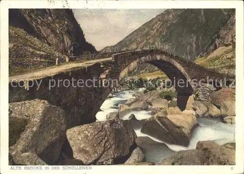 Huenibach Alte Bruecke in der Schoellenen Serie Heimatbilder Kat. Huenibach