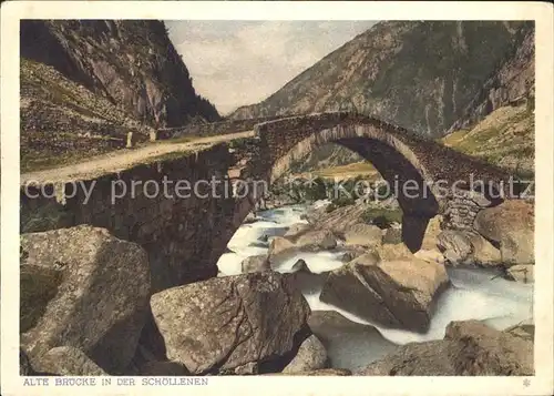 Huenibach Alte Bruecke in der Schoellenen Serie Heimatbilder Kat. Huenibach