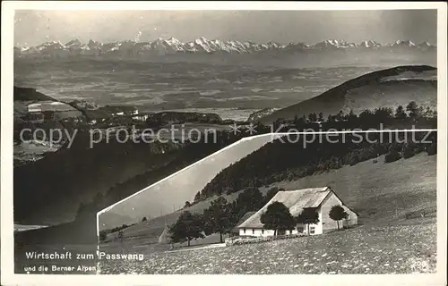 Ramiswil Bergwirtschaft zum Passwang Alpenpanorama Berner Alpen Kat. Ramiswil