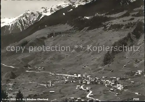 Rabius Blick ins Tal Buendner Oberland Alpen Kat. Rabius
