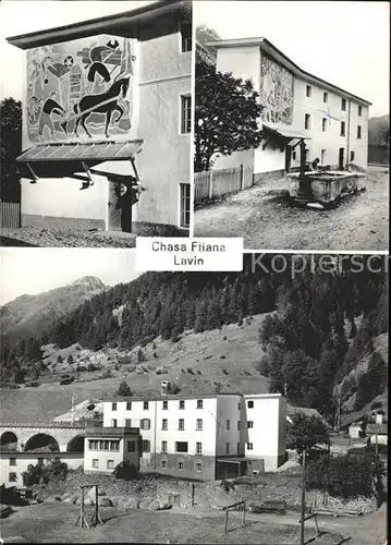 Lavin Chasa Fliana Heimstaette fuer Ferienkolonien Brunnen Spielplatz Kat. Lavin