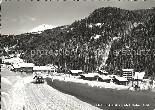 Litzirueti Ortsstrasse Wintersportplatz Kat. Litzirueti Arosa