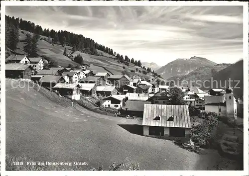 Praez am Heinzenberg Ortsansicht mit Kirche Kat. Praez