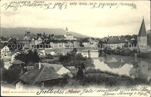 Solothurn Bruecke Stadtansicht Kat. Solothurn