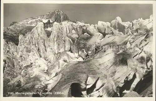 Rhonegletscher Glacier du Rhone Eisgrotte Kat. Rhone