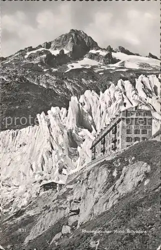 Rhonegletscher Glacier du Rhone Hotel Belverde Kat. Rhone