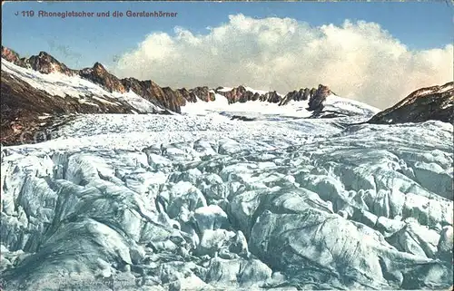 Rhonegletscher Glacier du Rhone Gerstenhoerner Kat. Rhone