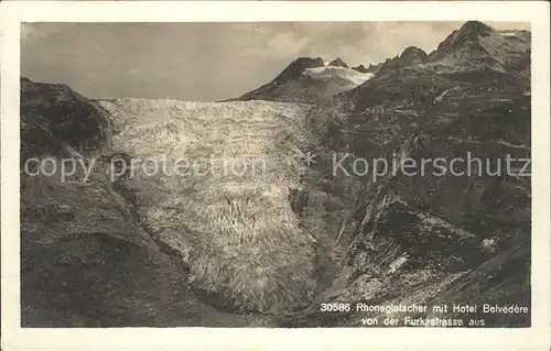 Rhonegletscher Glacier du Rhone Hotel Belverde Kat. Rhone