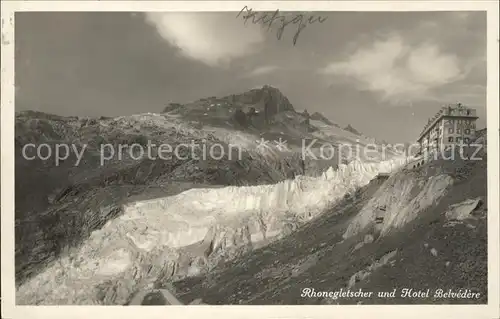 Rhonegletscher Glacier du Rhone Hotel Belverde Kat. Rhone