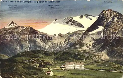 Simplon Hospiz Kaltwasser Gletscher  Kat. Simplon Hospiz