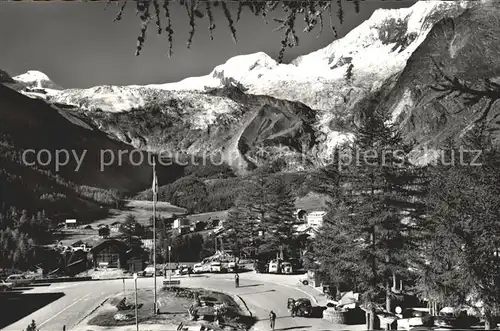 Saas Fee Strassen Terminus Fee Gletscher Allalin  Kat. Saas Fee