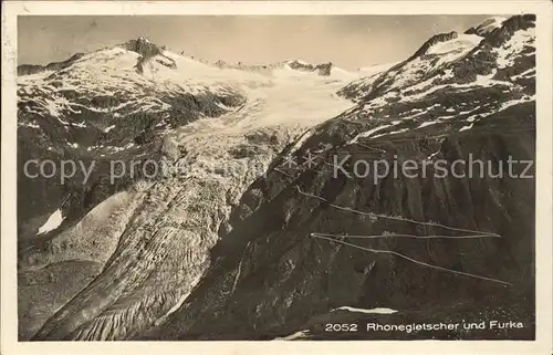 Rhonegletscher Glacier du Rhone Furka  Kat. Rhone