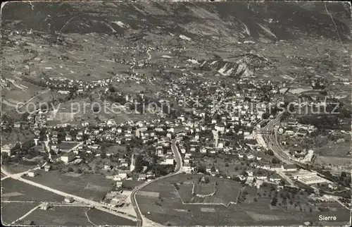 Sierre VS Fliegeraufnahme / Sierre Siders /Bz. Sierre