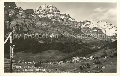 Loeche-les-Bains et le Rinderhorn Berner Alpen Wegekreuz / Leukerbad /Bz. Leuk