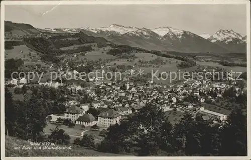 Wald ZH Panorama mit Speer und Muertschenstock Kat. Wald ZH