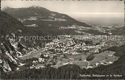 Vallorbe Ballaigues et le Suchet Panorama Jura Kat. Vallorbe
