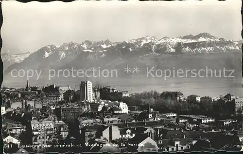 Lausanne VD Vue generale Lac Leman et les Montagnes de la Savoie / Lausanne /Bz. Lausanne City