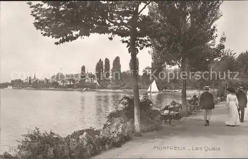 Montreux VD Les Quais au Lac Leman / Montreux /Bz. Vevey