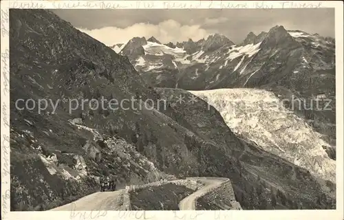 Rhonegletscher Glacier du Rhone Grimselstrasse Alpenpass Kat. Rhone