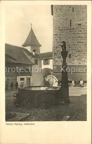 Kyburg Schloss Schlosshof Brunnen Kat. Kyburg