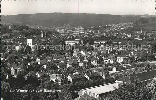 Winterthur Panorama Blick vom Baeumli aus Kat. Winterthur