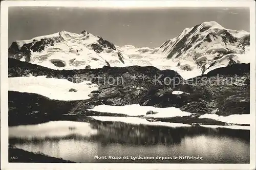 Gornergrat Zermatt Mont Rose et Lyskamm depuis le Riffelsee / Gornergrat /Rg. Zermatt