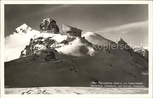 Linthal Glarus Planurah?tte Bergh?tte Glarner Alpen und Walliser Weisshorn Kat. Linthal